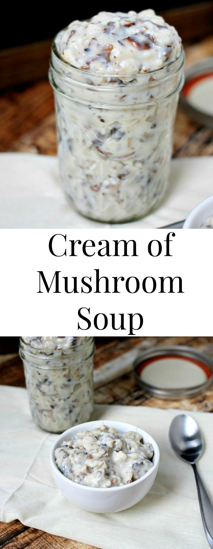 Homemade condensed cream of mushroom soup is so easy to make and a perfect replacement for the canned stuff!