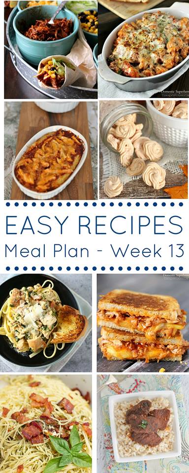 This meal plan full of easy dinner recipes is exactly what you need to help you get dinner on the table each night.