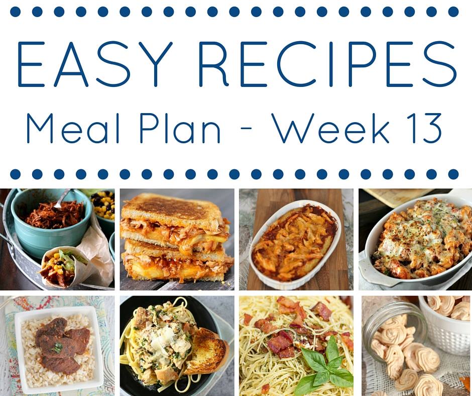 This meal plan full of easy dinner recipes is exactly what you need to help you get dinner on the table each night.