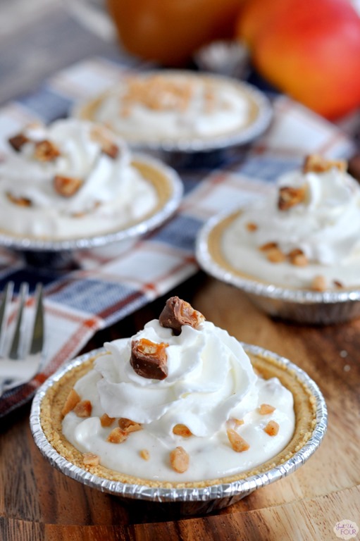 No Bake Mini Apple Toffee Pies
