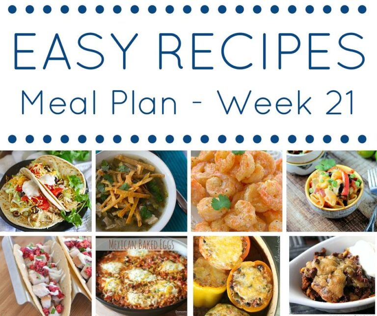 Make your weeks less stressful by using our easy dinner recipes meal plan to put your menu together.