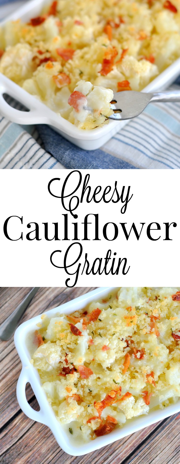 The BEST way to eat cauliflower is in a cheesy cauliflower gratin!