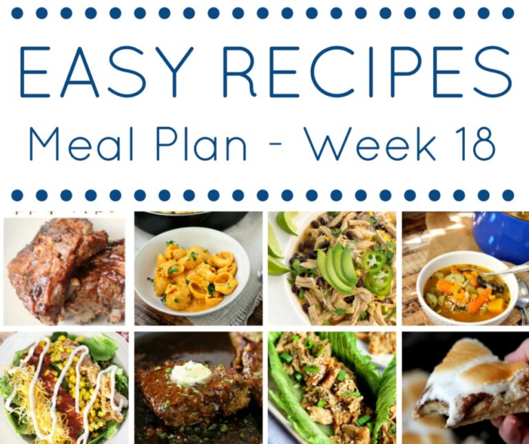 Easy recipes Meal Plan has 7 weeknight dinners for you and one delicious dessert!