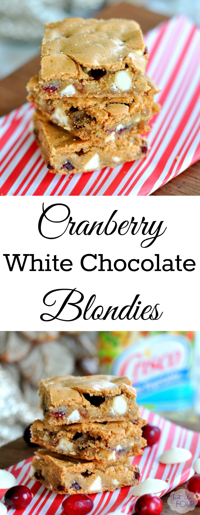 Cranberry White Chocolate Blondies