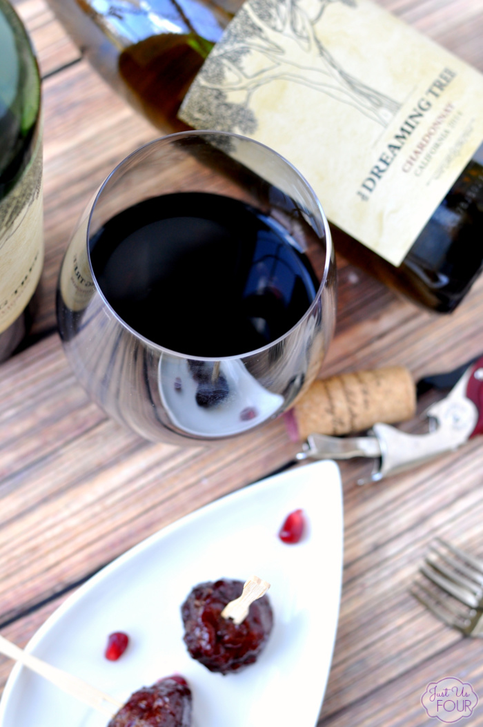 Pomegranate Cabernet Meatballs