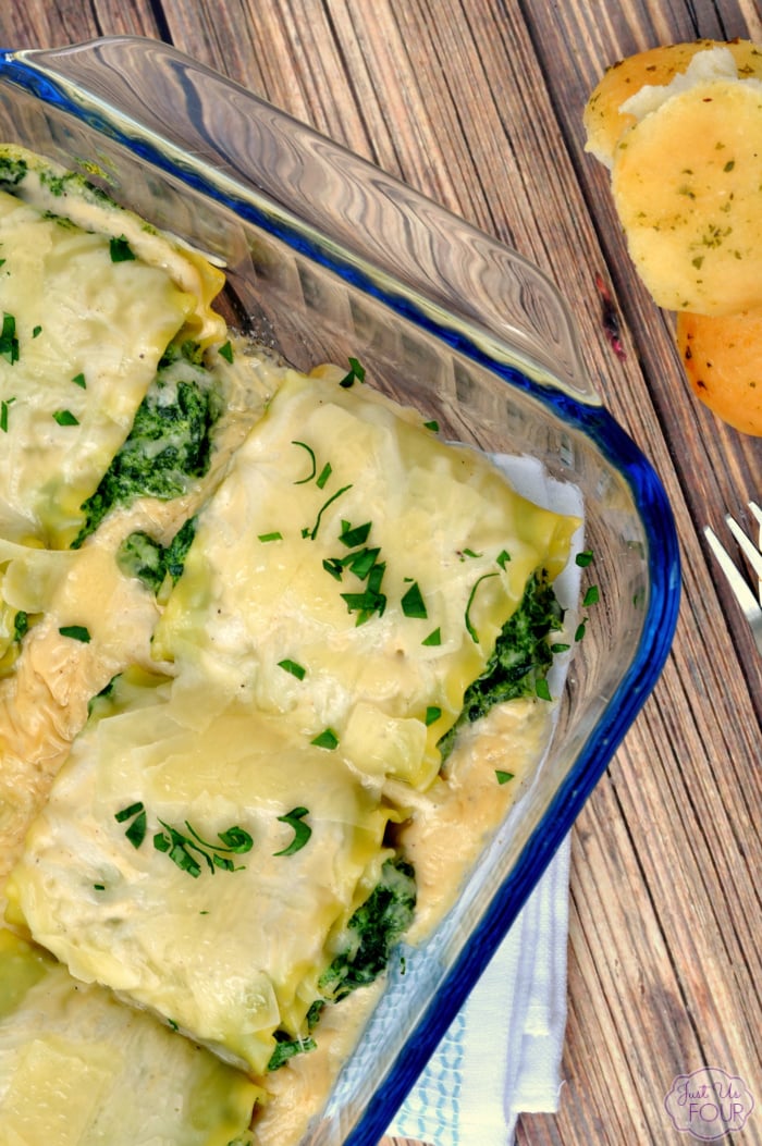 Spinach Artichoke Lasagna Rolls