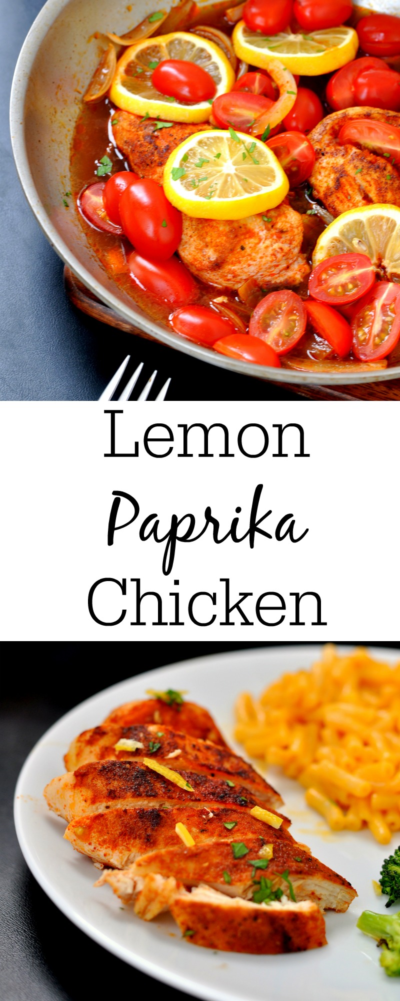 This lemon paprika chicken recipe is done in under 30 minutes. It makes the perfect weeknight meal!