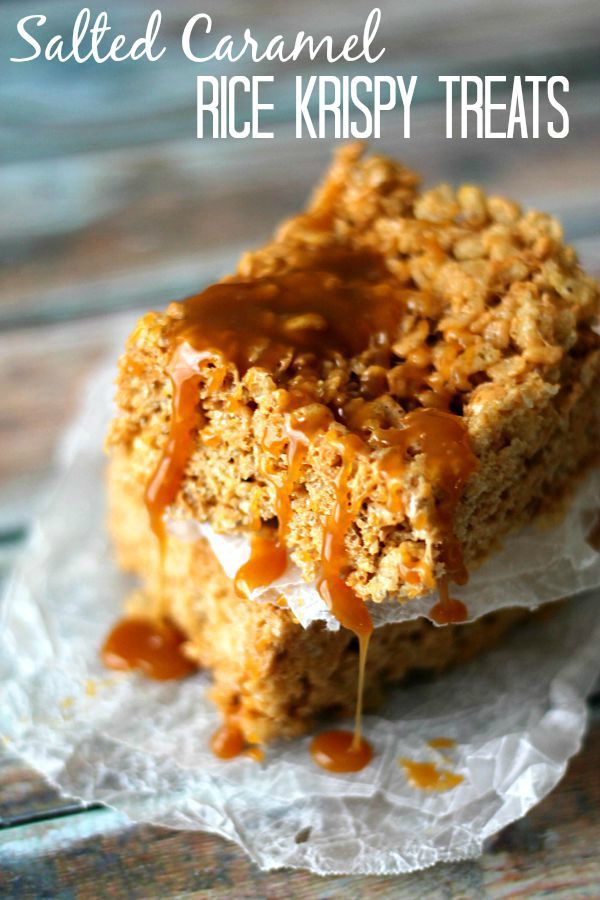 13 - Life with the Crust Cut Off - Salted Caramel Rice Krispie Treats