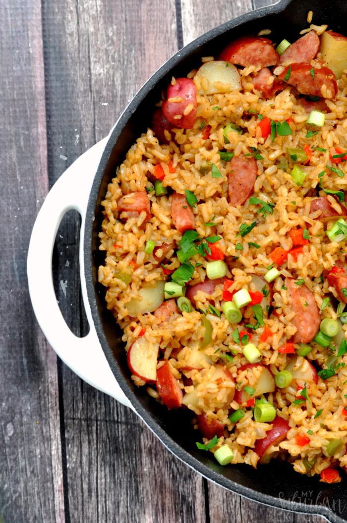 One Pan Dirty Rice Skillet