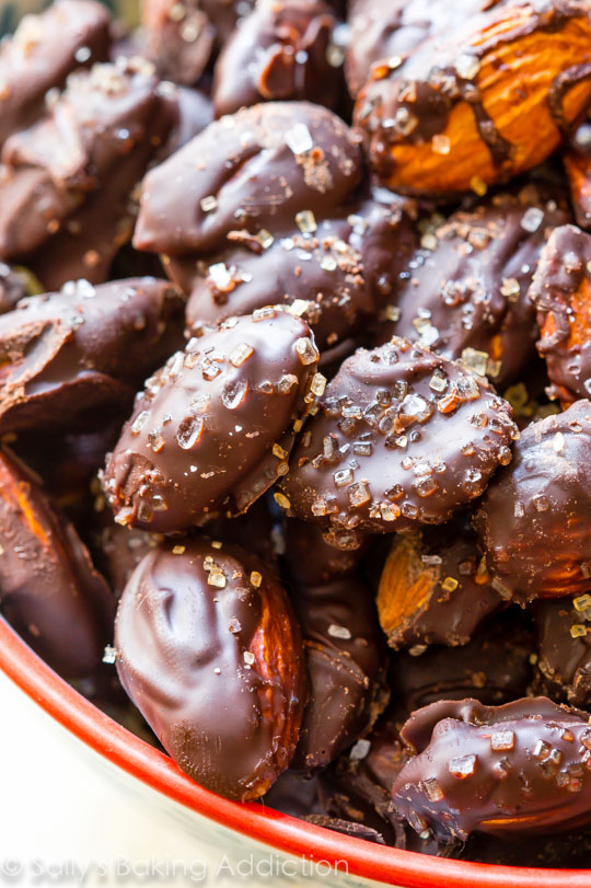 Sallys Baking Addiction - Dark Chocolate Sea Salt Almonds