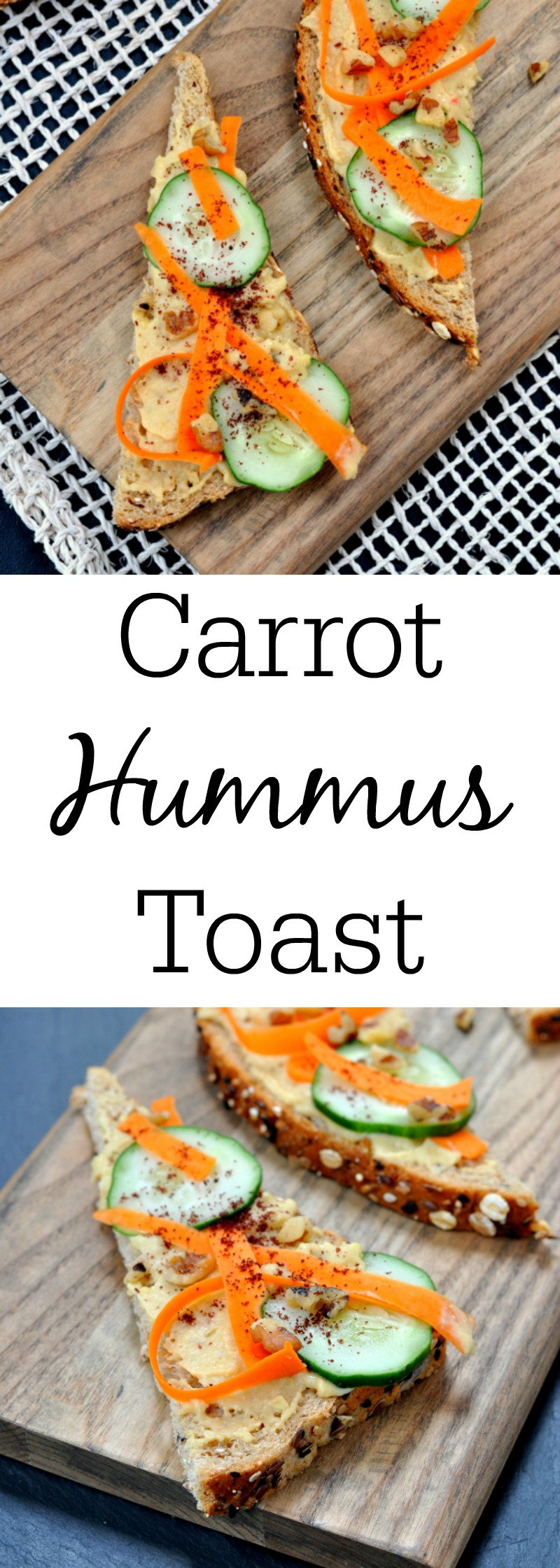 Carrot Hummus Toast