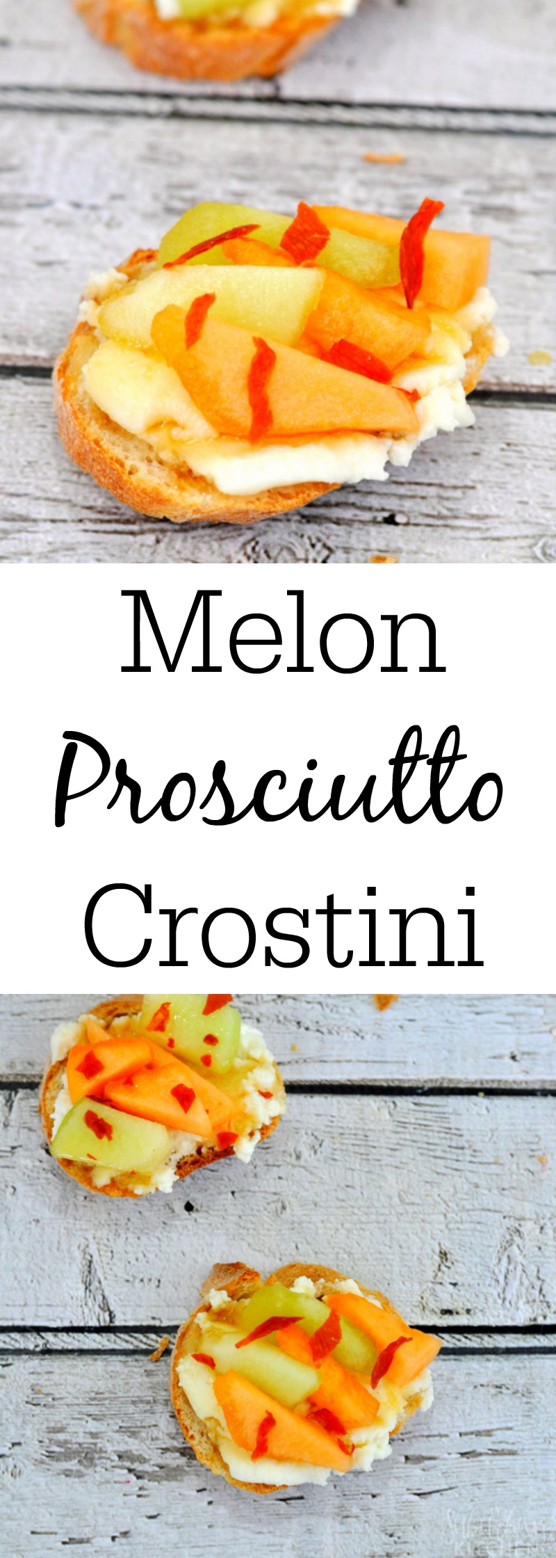 Melon Prosciutto Crostini