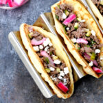 Gingered Beef Flatbread Tacos