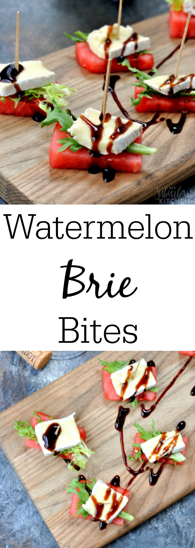Watermelon Brie Bites