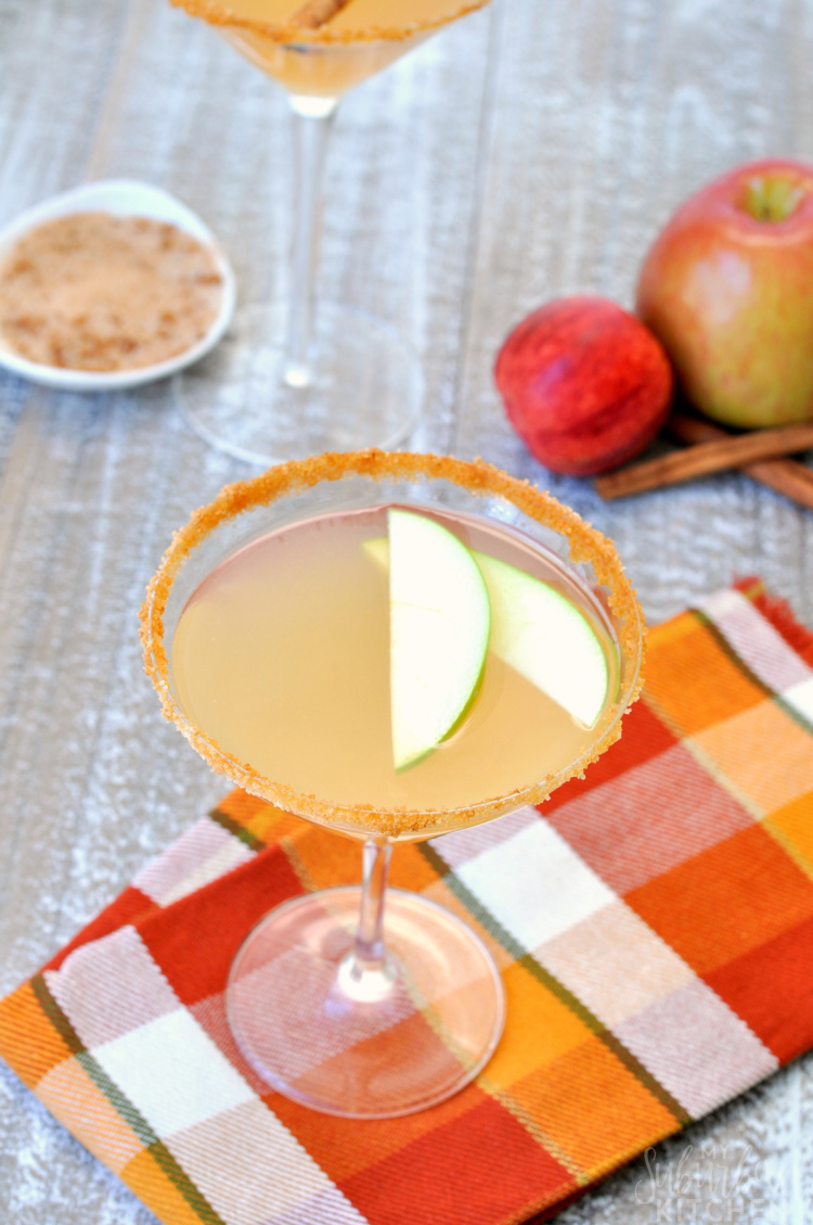 Cinnamon Apple Martini Cocktail