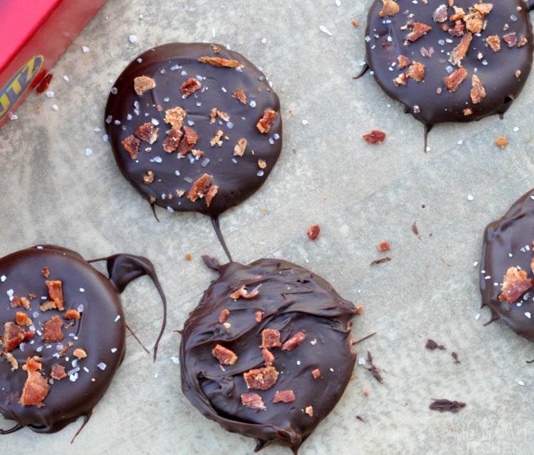 Maple Bacon Chocolate Dipped RITZ Crackers