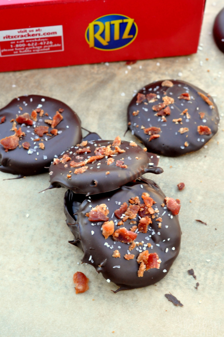 Maple Bacon Chocolate Dipped RITZ Crackers
