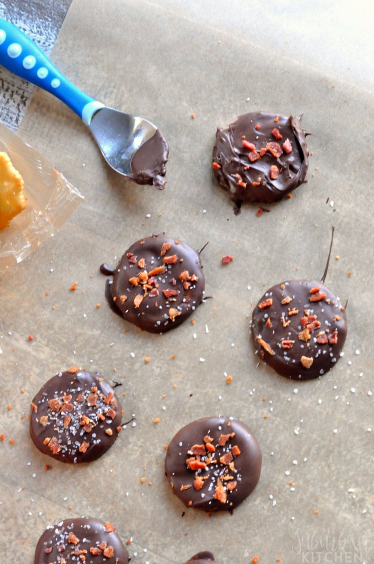 Maple Bacon Chocolate Dipped RITZ Crackers