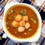 Pumpkin Soup with Cinnamon Marshmallows