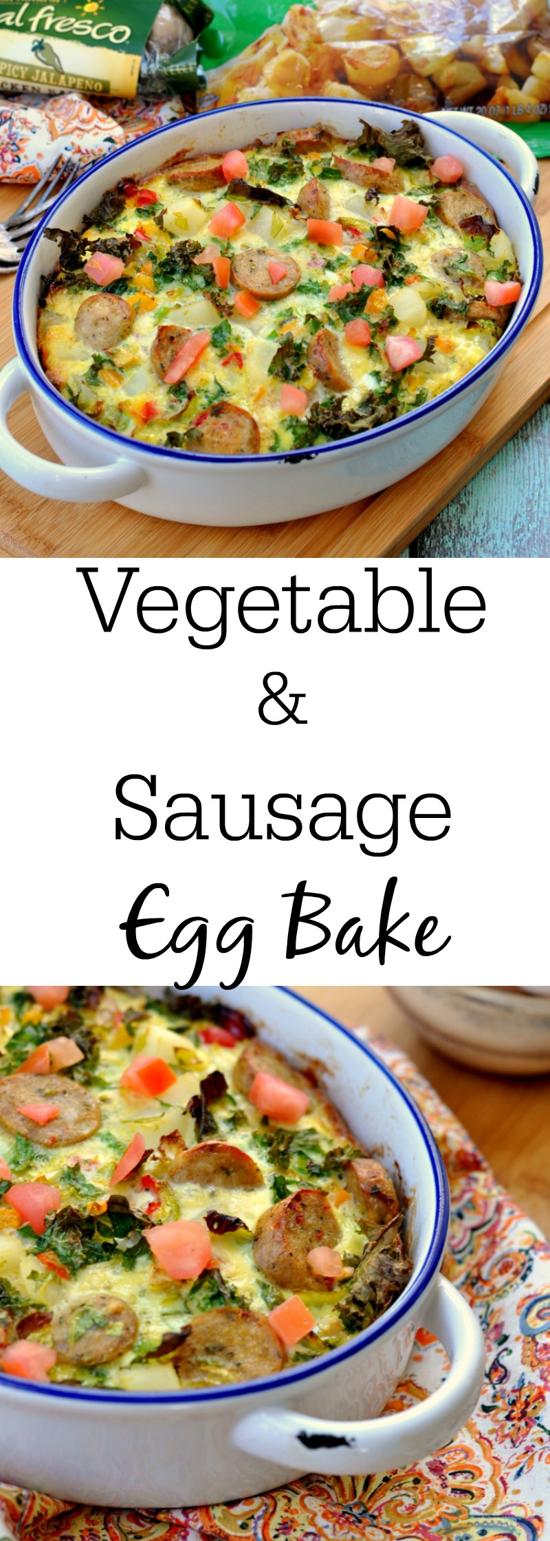 Vegetable Sausage Egg Bake