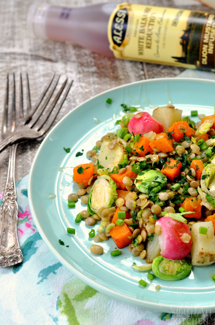 Dijon Vegetable and Lentil Salad