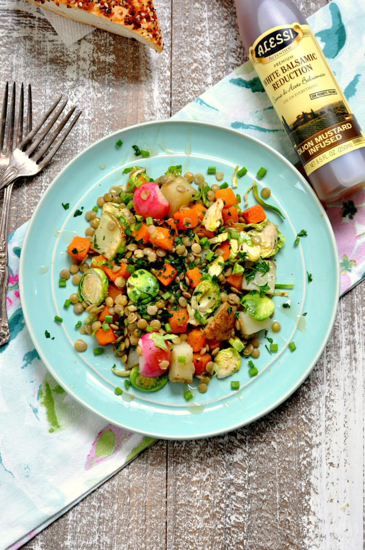 Dijon Vegetable and Lentil Salad