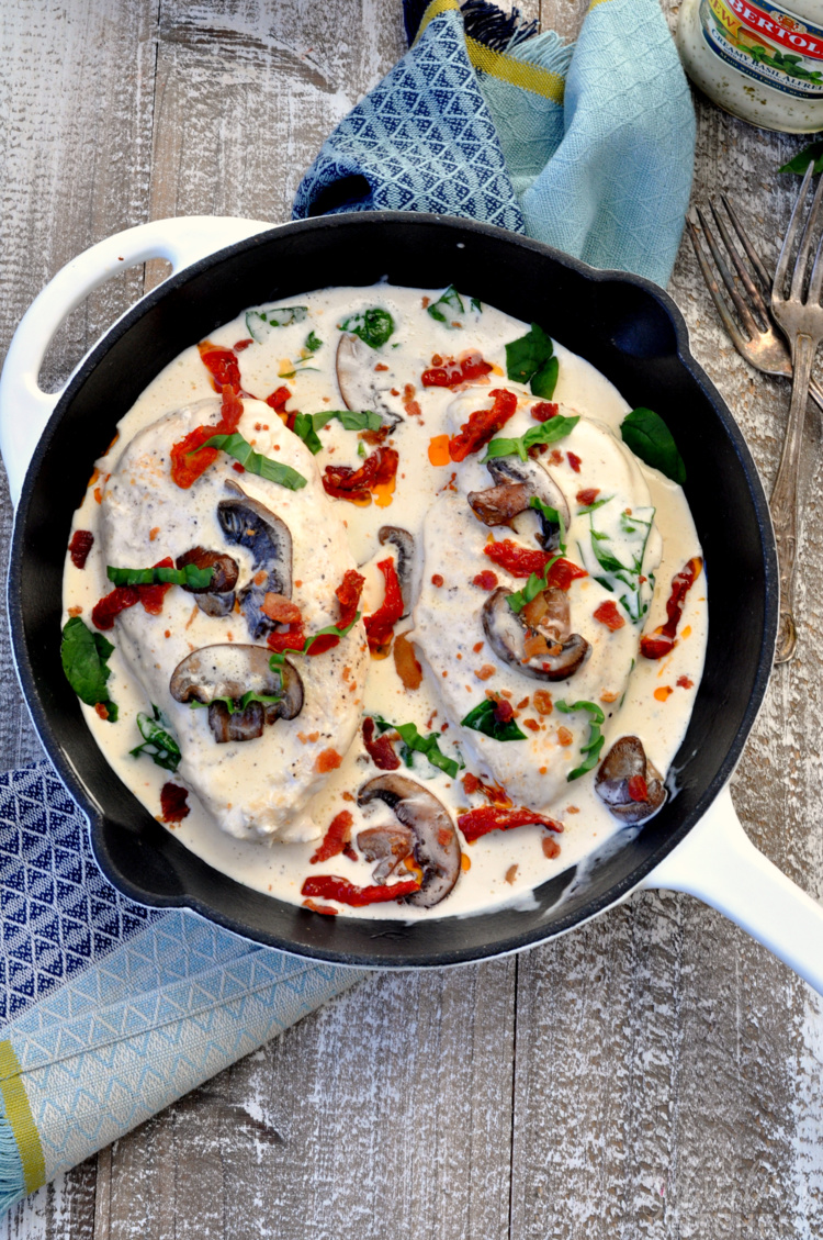 Tomato Basil Chicken Skillet