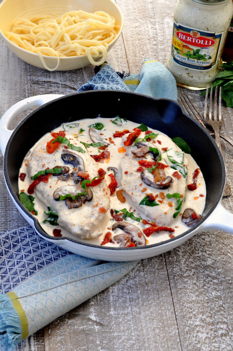 Tomato Basil Chicken Skillet
