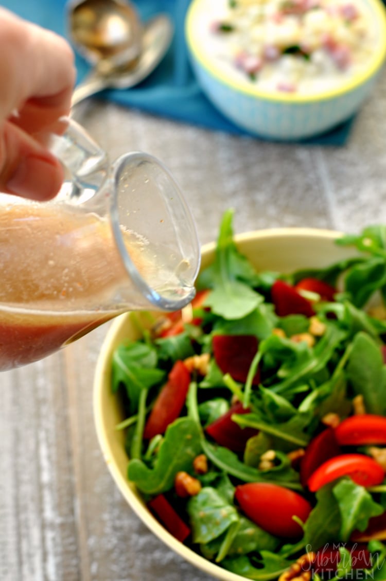 Arugula Salad with Corn Chowder