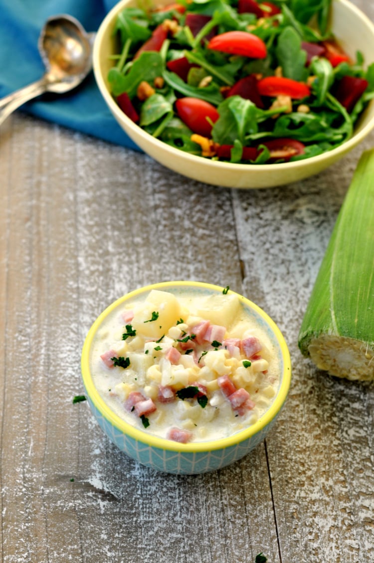 Arugula Salad and Sweet Corn Chowder My Suburban Kitchen