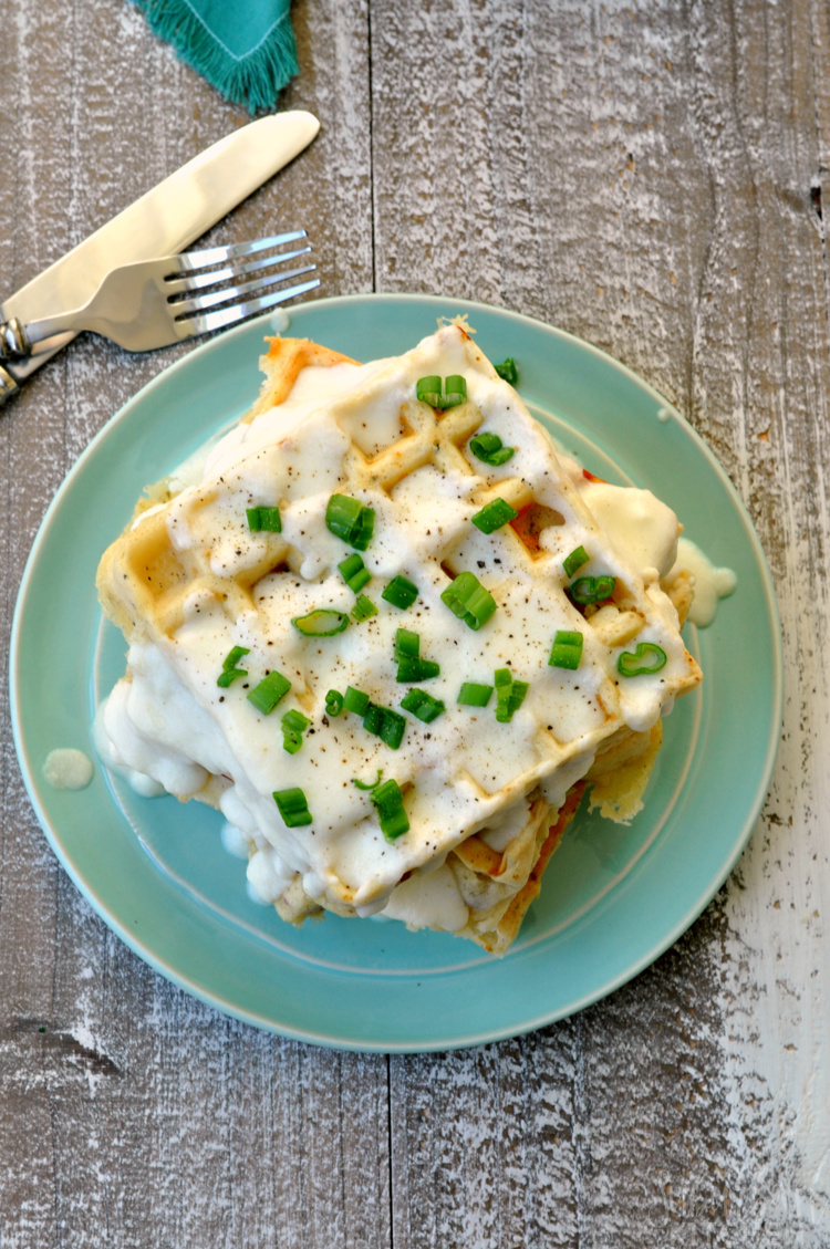 Bacon and Cheese Waffles Recipe
