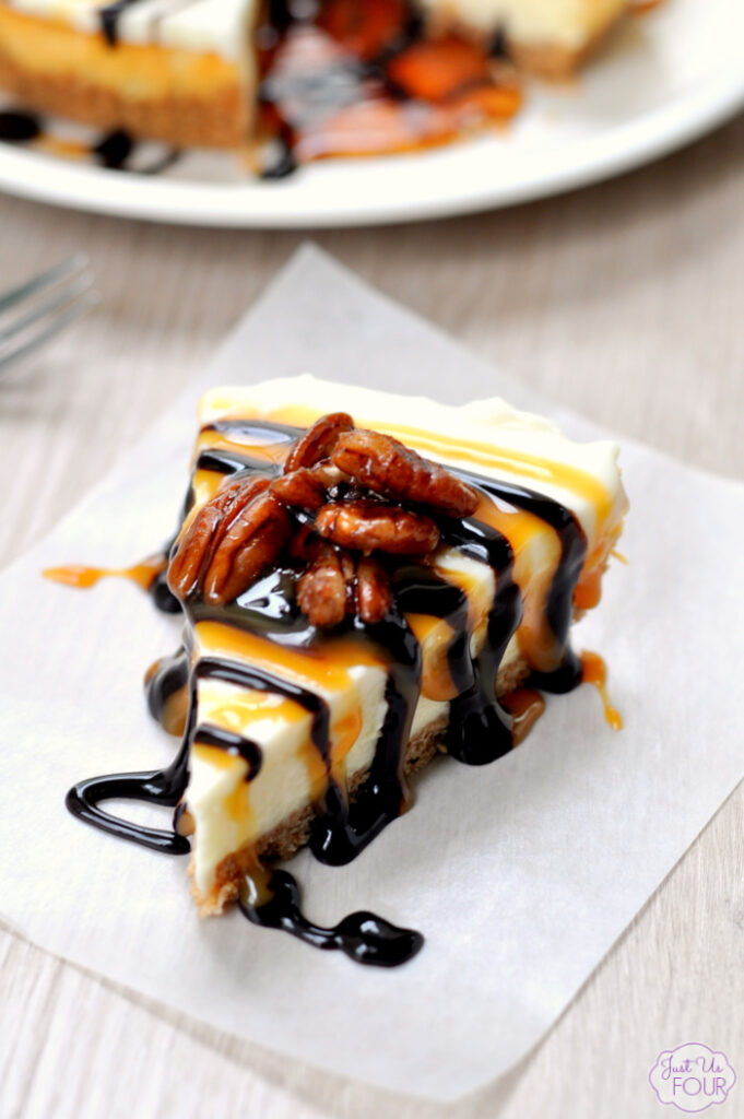 No Bake Turtle Cheesecake - My Suburban Kitchen