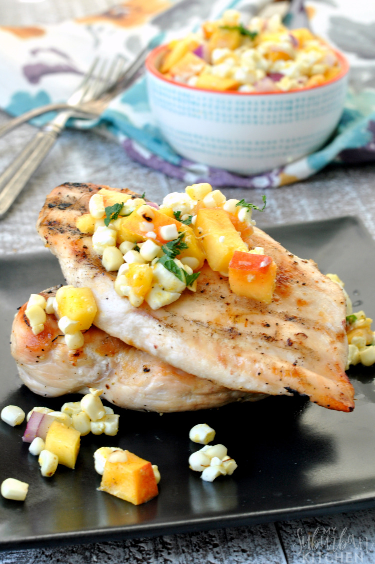 Curried Peach Corn Salsa
