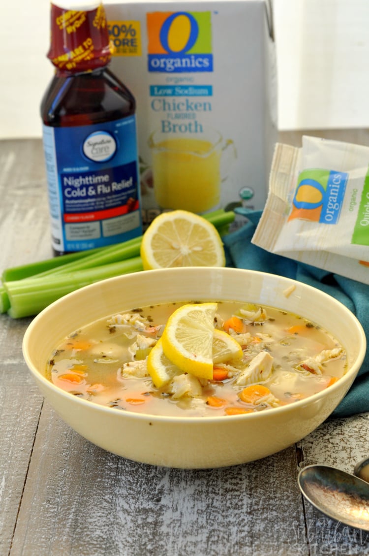 Cold Busting Lemon Chicken Soup