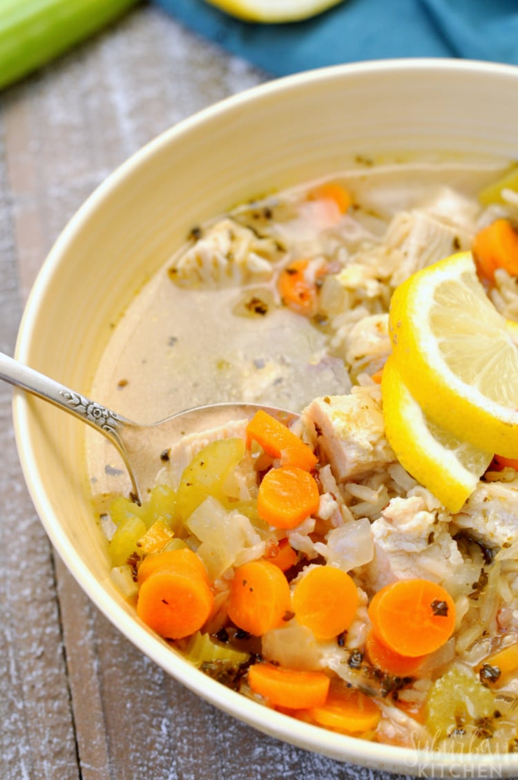 Cold Busting Lemon Chicken Soup