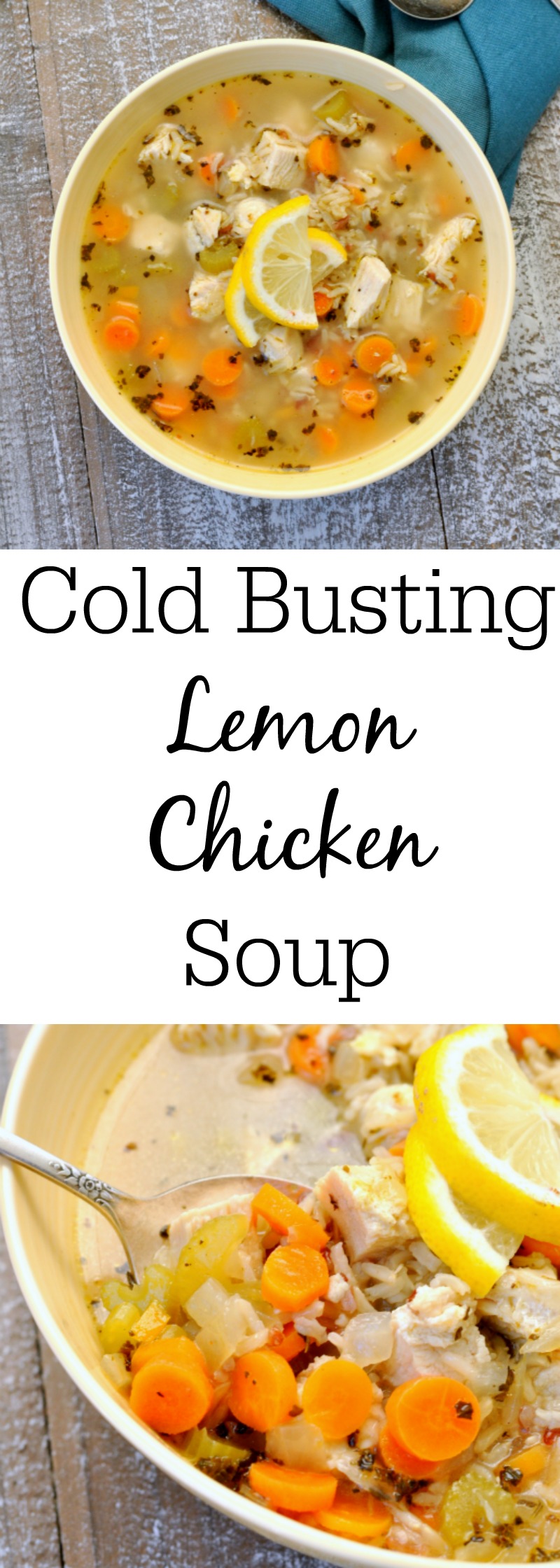 Cold Busting Lemon Chicken Soup