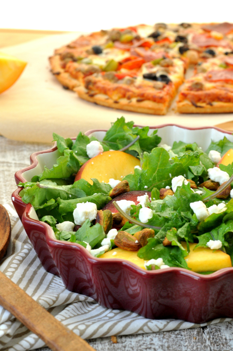 Stone Fruit Salad and Pizza