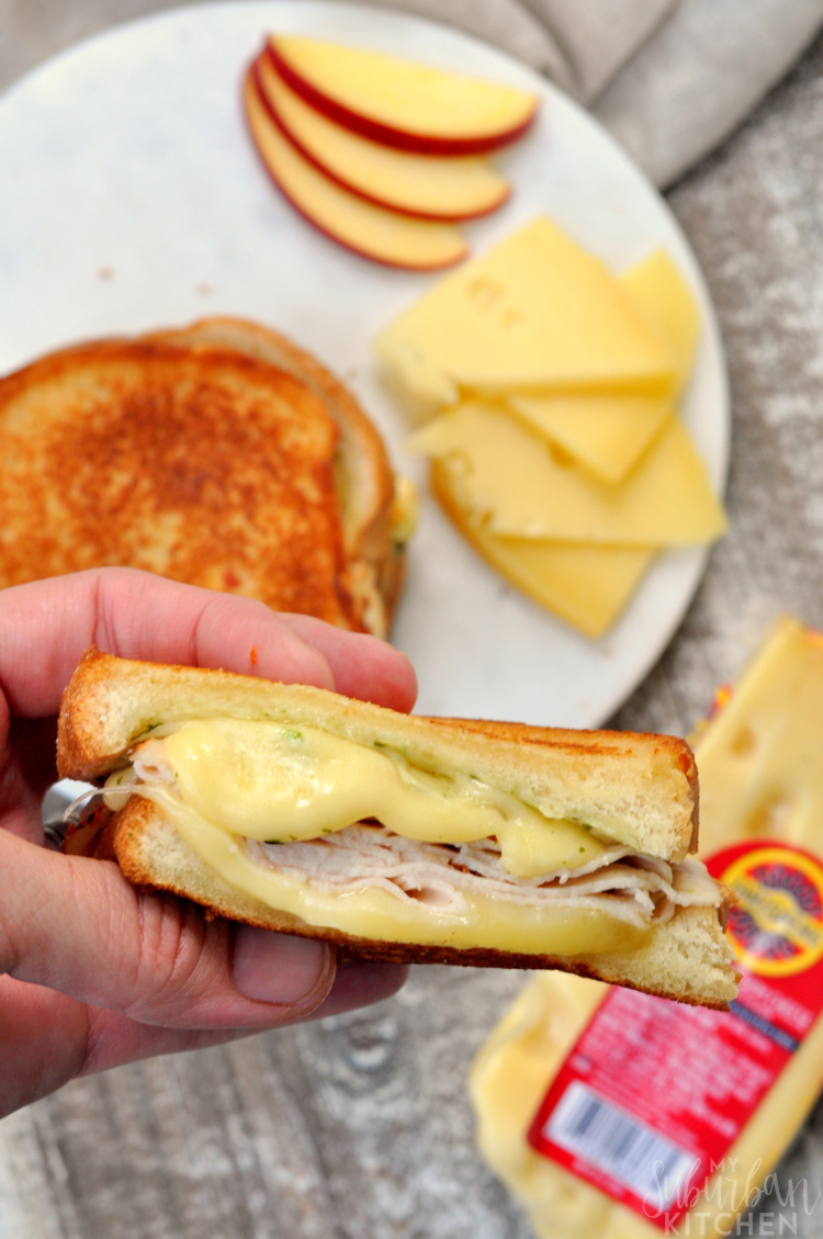 Easy Turkey Apple Grilled Cheese