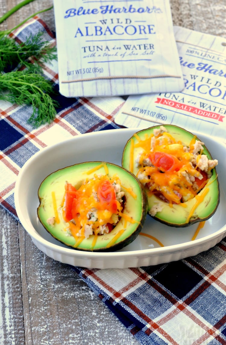 Tuna Melt Stuffed Avocado