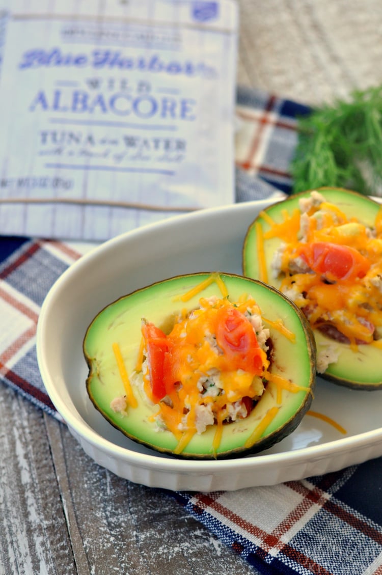 Tuna Melt Stuffed Avocado