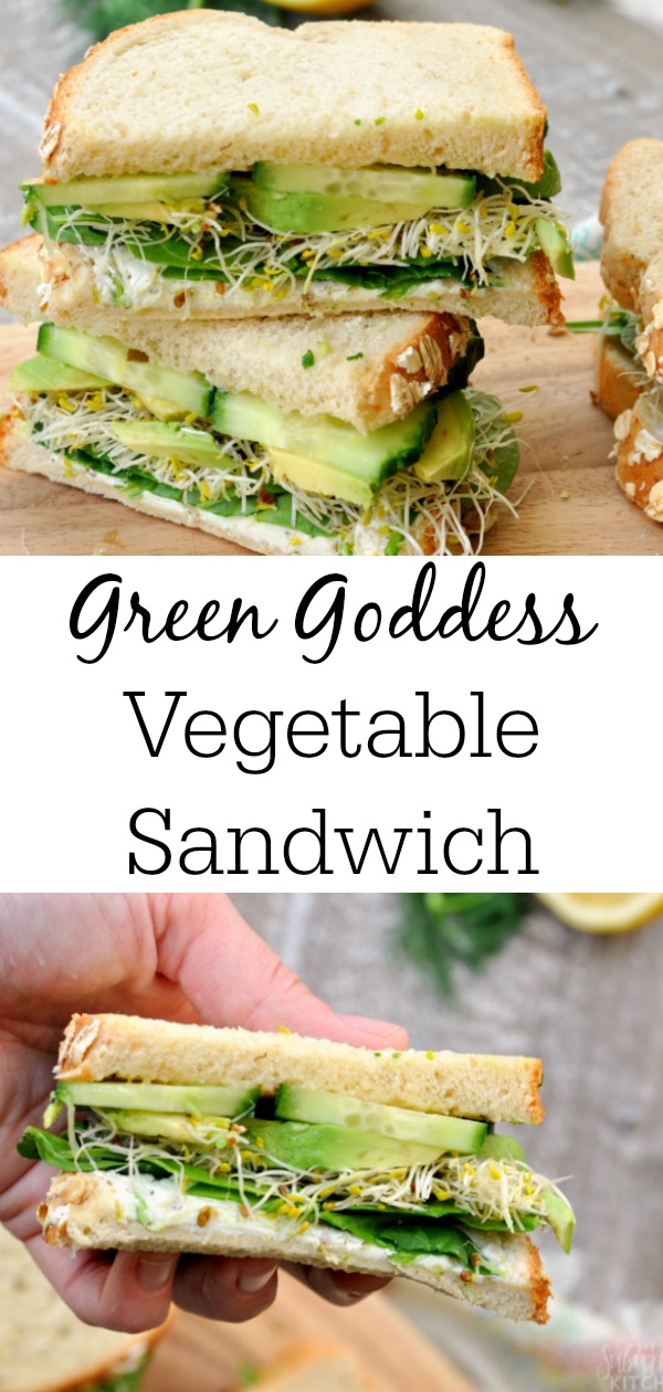 Green Goddess Vegetable Sandwich