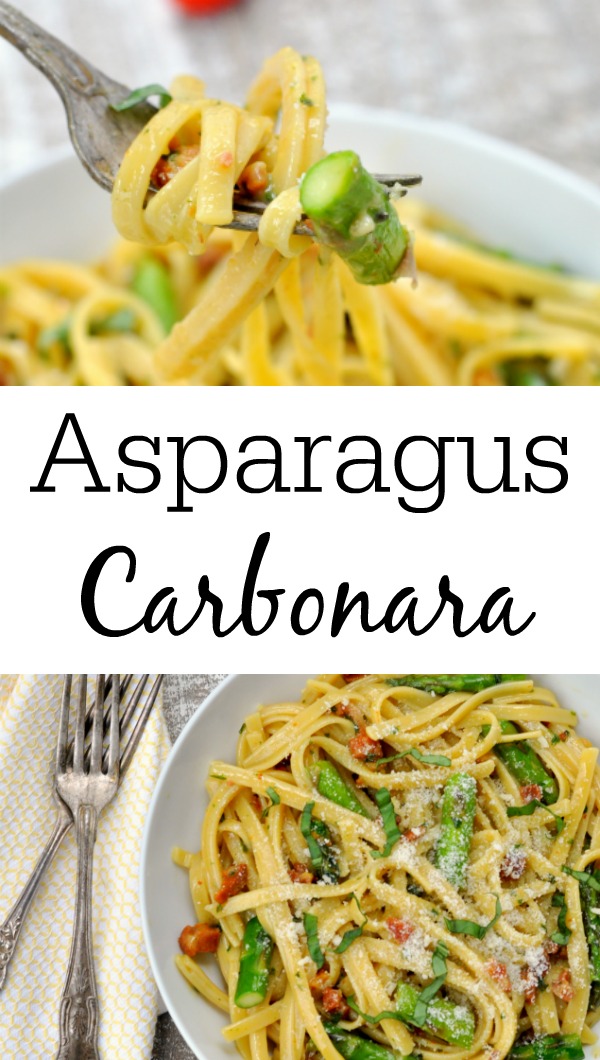 Roasted Asparagus Carbonara