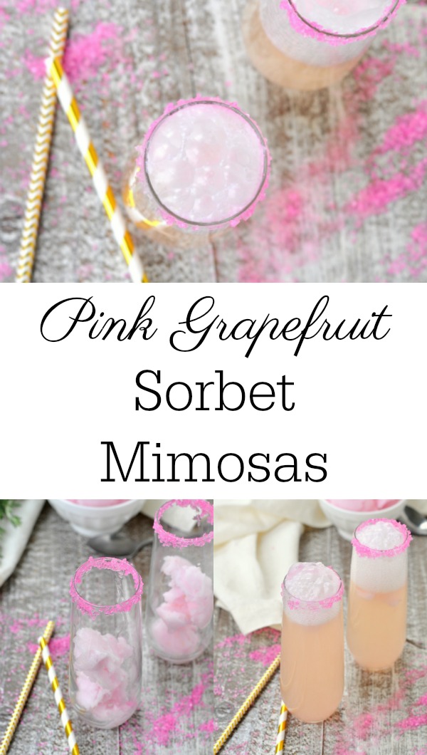 Pink Grapefruit Sorbet Mimosa