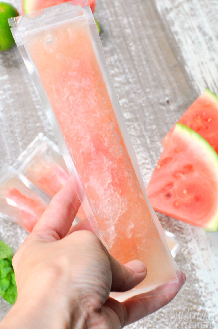Watermelon Mint Moscow Mule Boozy Popsicles