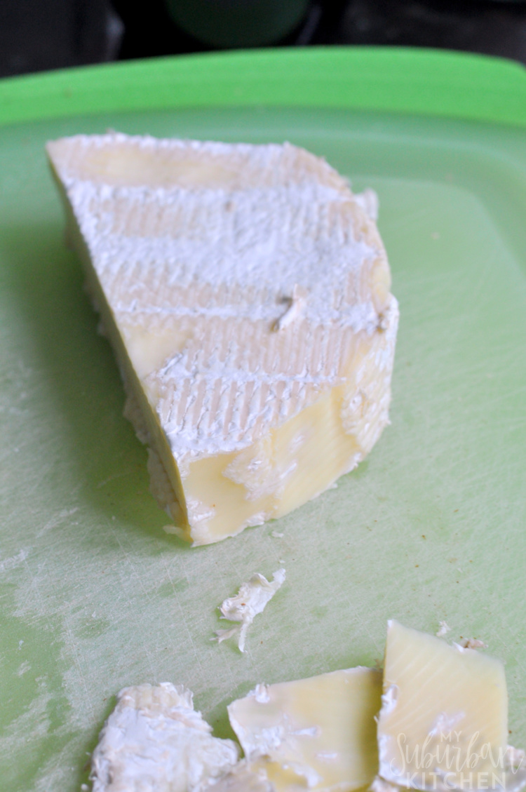 Brie wheel with rind removed