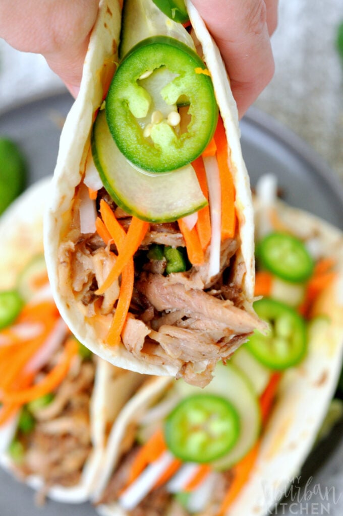 Pork Banh Mi Tacos - My Suburban Kitchen