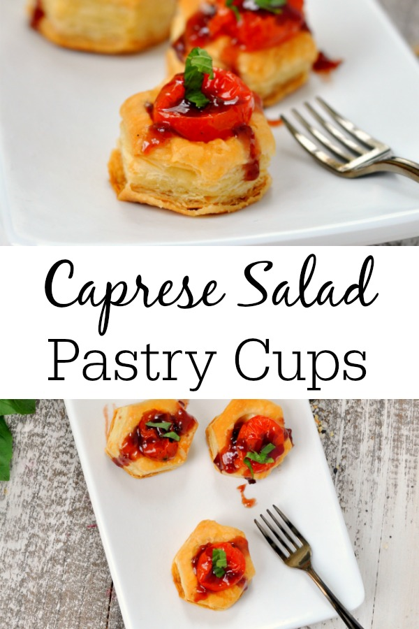 Mini Caprese Salad Pastry Cups