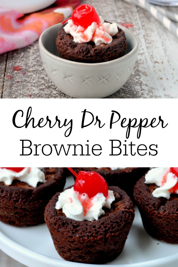 Cherry Dr Pepper Brownie Bites