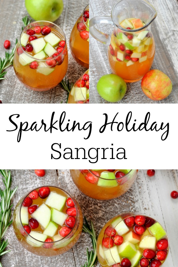 Sparkling Holiday Sangria - A delicious and easy homemade sangria recipe.