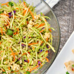 Overhead photo of Asian Broccoli Slaw Recipe